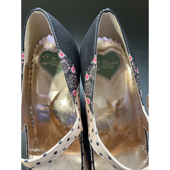 Hot Chocolate Designs Chocolaticas Doris Polka Dot Mary Jane Heels Size 41/US 11 - Picture 7 of 13